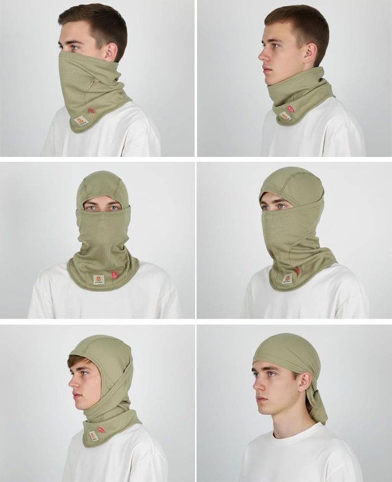 BOCOMAL FR Flame Resistant Balaclava Face Mask Arc Rated NFPA2112 CAT2 Helmet Liner Covering Hood for Welding - Image 2